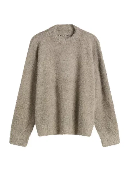 Sweter Mki z alpaki w kolorze melanż szary