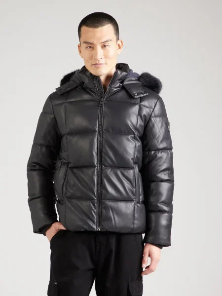 Guess Geacă de iarnă negru