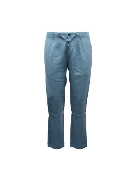 Lniane spodnie Officina36 niebieskie