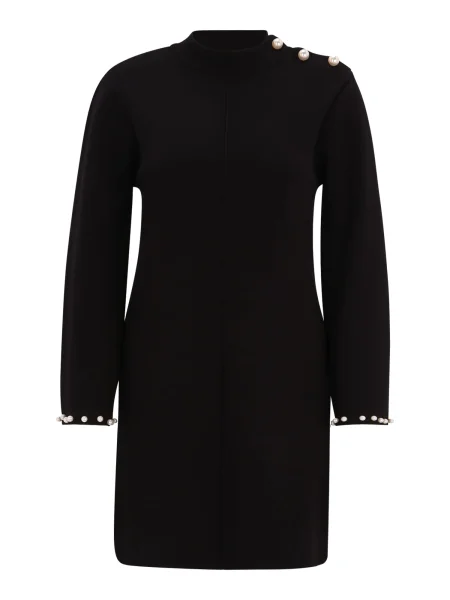 YAS Petite Pletena obleka YASHAMA črna / biserno bela