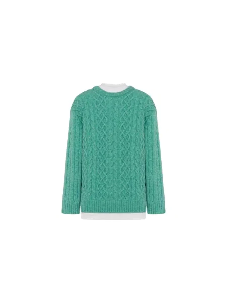 Sweter Moschino wełniany zielony