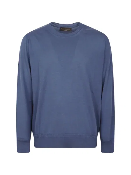 Džemper Brett Johnson s okruglim izrezom plava