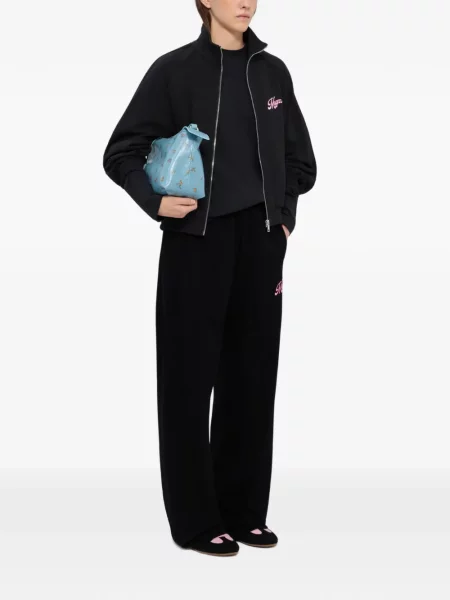 Pantaloni Msgm cu broderie alergare negru