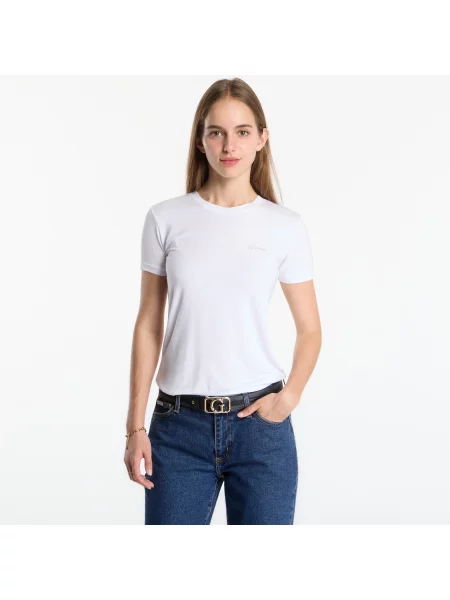 T-shirt Guess Jeans New Ss Cn Mini Logo Tee Pure White S λευκό