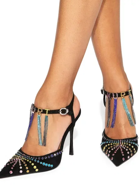 Замшевые туфли Kurt Geiger London со стразами