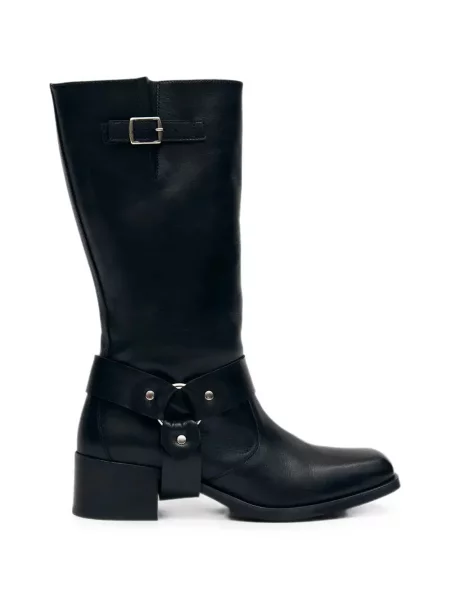 Botine Alohas cu cataramă negru