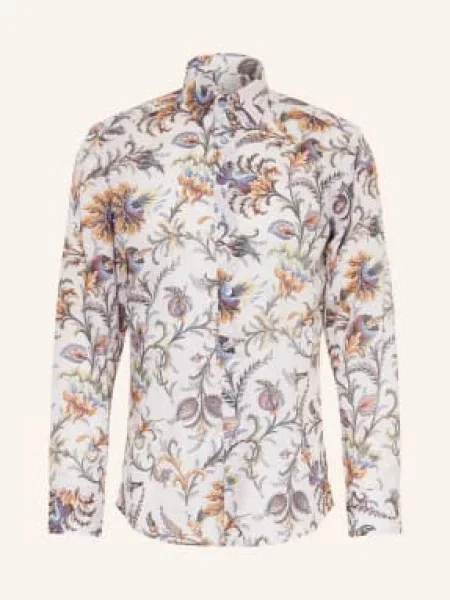 Etro Košile Regular Fit černošedá / lososová khaki