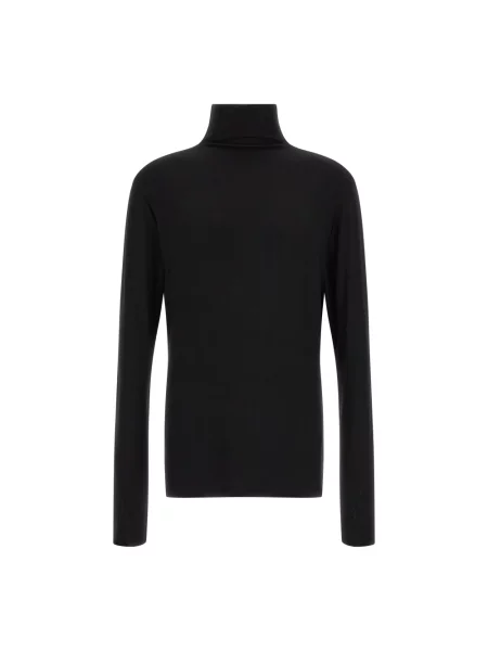 Sweter z golfem Thom Krom do golfa czarny
