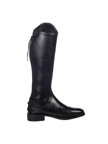 Skórzane buty do jazdy konnej HKM Julie Long/Extra slim czarne