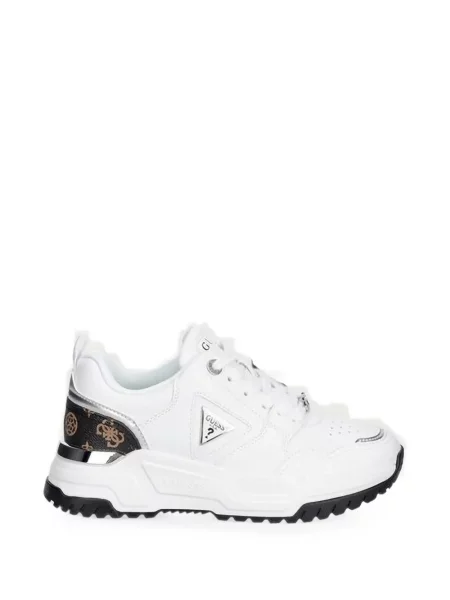 Sneakerși Guess chunky cu autograf alb