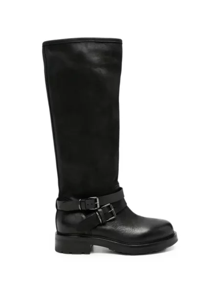 Cizme Strategia Shoes cu cataramă cu bretele negru