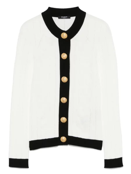 Cardigan Balmain alb