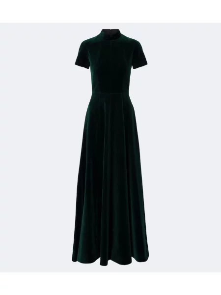 Rochie Emilia Wickstead de catifea verde