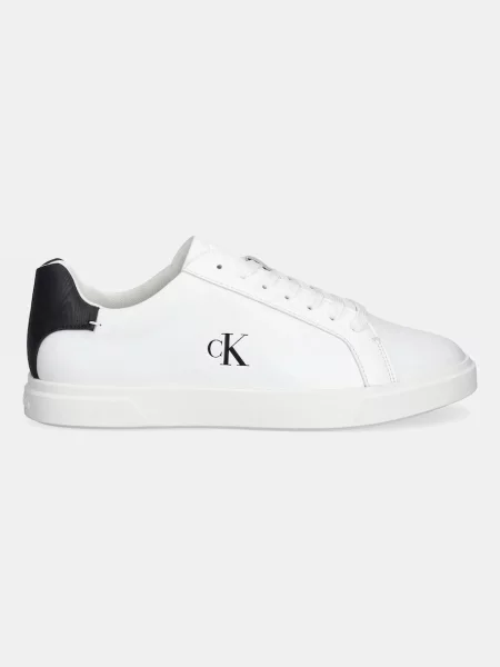 Teniși Calvin Klein cu toc jos alb