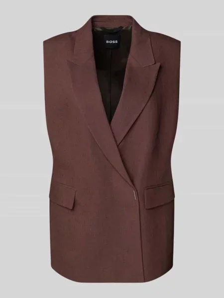 Kamizelka o kroju regular fit z mieszanki lnu i model JANKANIA' Boss