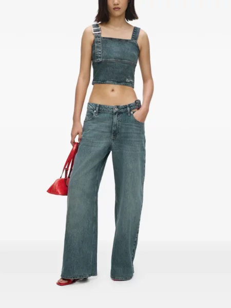 Blugi Karl Lagerfeld Jeans cu cataramă albastru