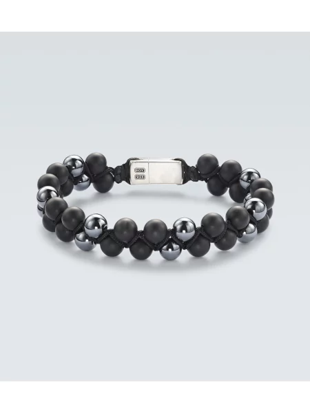 Brăţară David Yurman cu mărgele negru