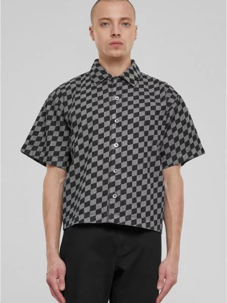 Риза Uc Men с принт черно