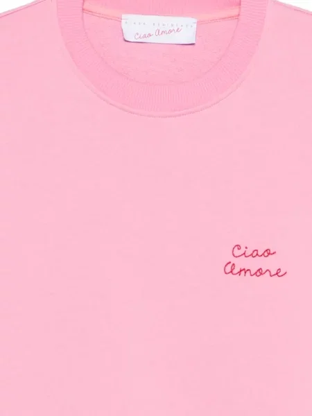 Mikina Giada Benincasa s kulatým výstřihem růžová