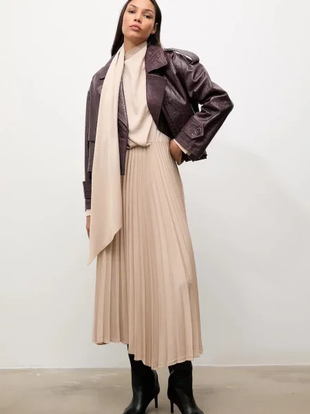 Шкіряна куртка Answear.LAB демісезонна oversize бордовий