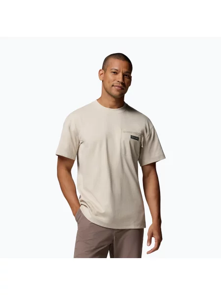 Tricou pentru bărbați Columbia Echo Passage SS Crew dark stone