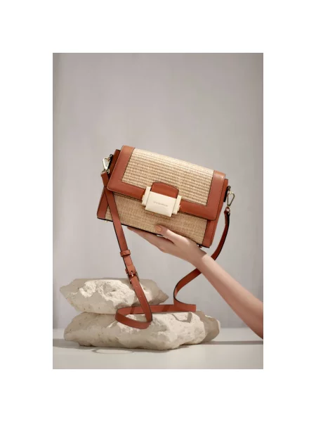 Сумка бежево-коричнева Cromia бежева