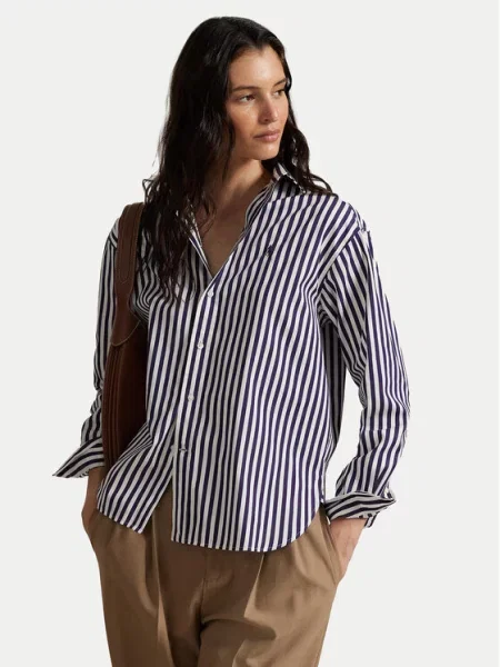 Polo Ralph Lauren Bluzka Kobiety lila|biały w paski XS fioletowa