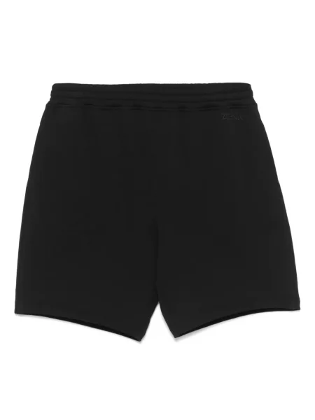 Pantaloni scurți Zegna cu broderie negru