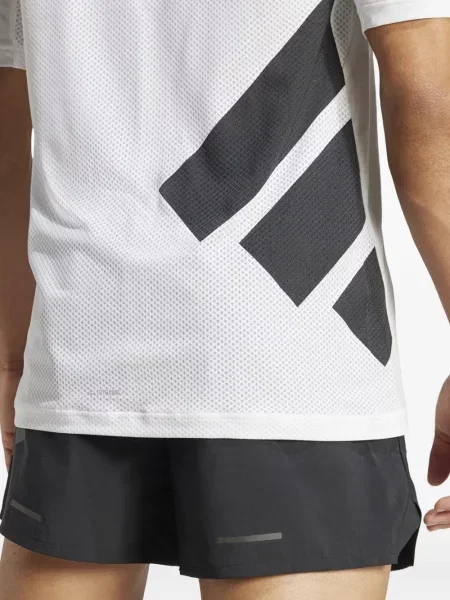 Τρέξιμο fleece μπλούζα Adidas με λαιμόκοψη v μαύρο