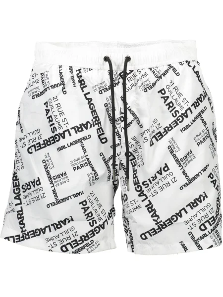 Slip de baie Karl Lagerfeld Beachwear alb