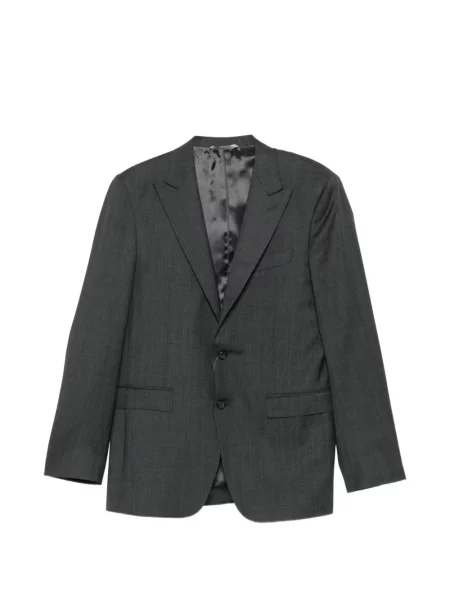 Costum Canali de lână în carouri gri