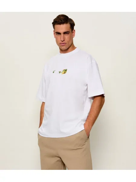 OFF-WHITE Tricou Spices Arrow Skate | Oversize fit alb