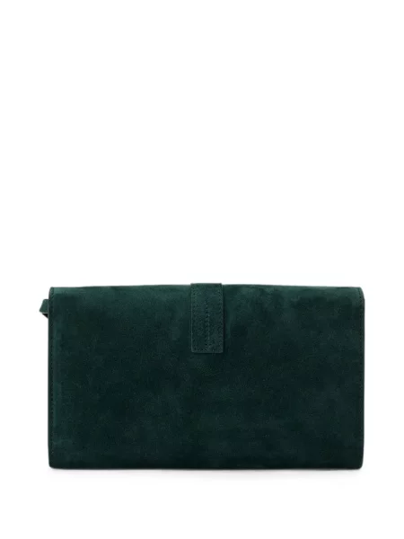 Geantă plic Tom Ford din piele de căprioară verde