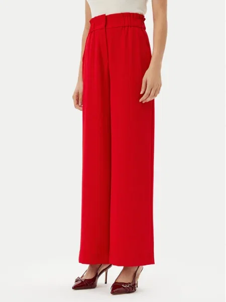 Morgan pantaloni PBIRD femei rosu drept high waist PBIRD roșu