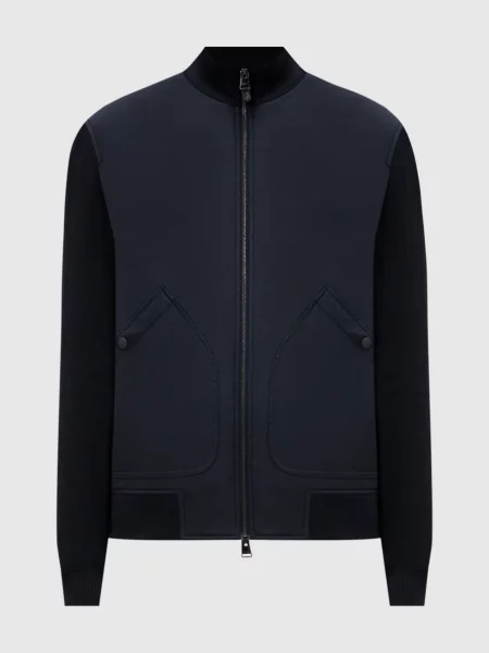 Куртка з брендовою нашивкою Canali синя