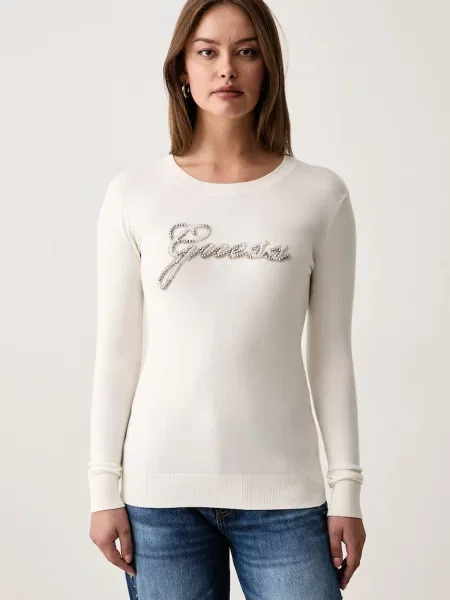 GUESS Pulover GEORGIA ecru bej