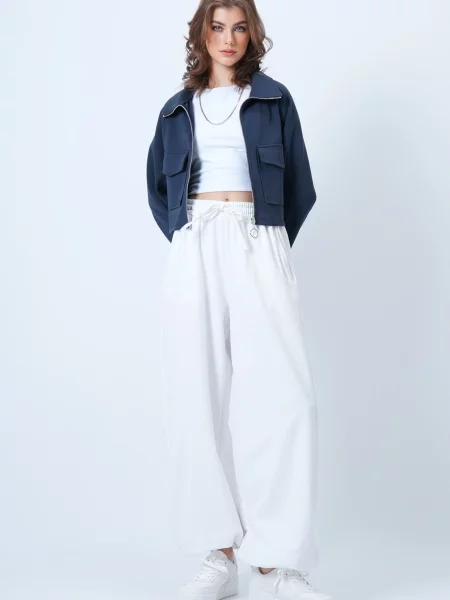 Trend Alaçatı Stili Pantaloni alb