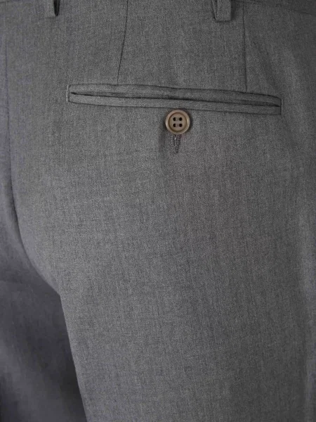 Cu centură pantaloni Canali de lână gri