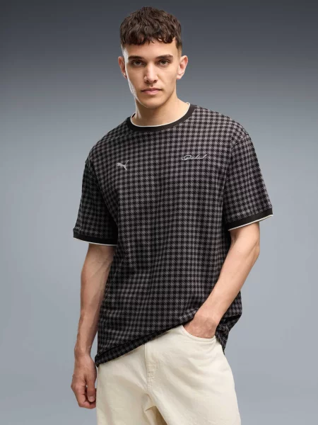 Футболка PUMA Pl Lifestyle Tee комбінований верх чорний