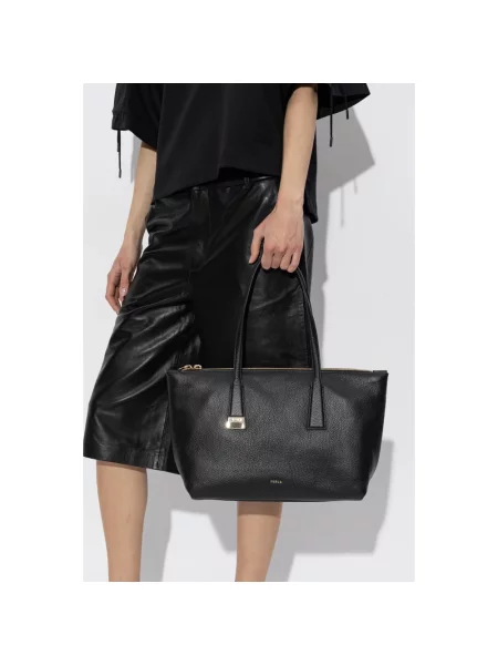 Shopperka Furla skórzana czarna
