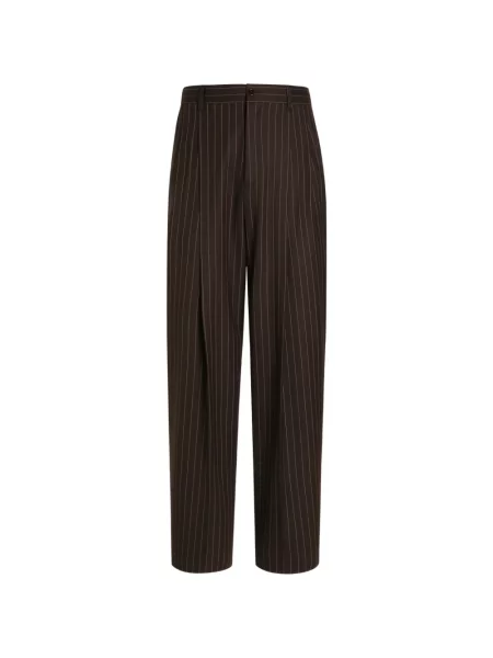 Pantaloni Dolce & Gabbana de lână maro
