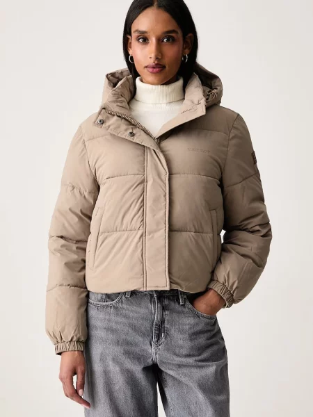 Guess Jeans geacă matlasată pentru femei bej