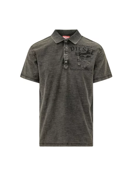 Koszulka polo Diesel czarna