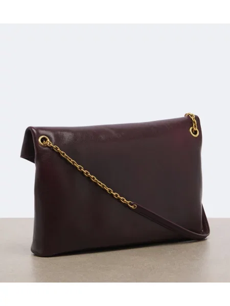 Usnjena torbica Saint Laurent rjava