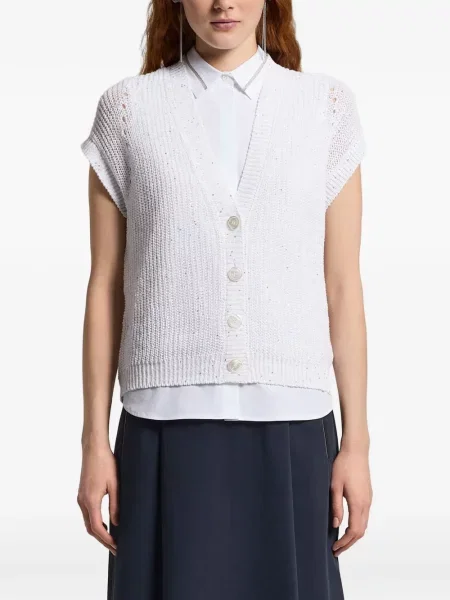 Top Peserico tricotate alb