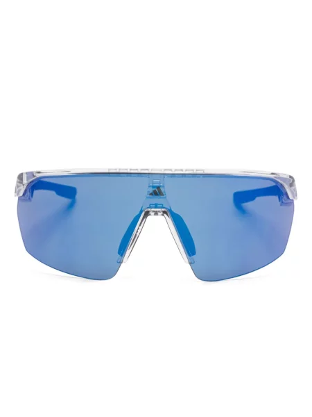 Długie okulary przeciwsłoneczne Adidas z dżerseju czerwone