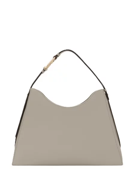 Кожаная сумка Furla бежевая