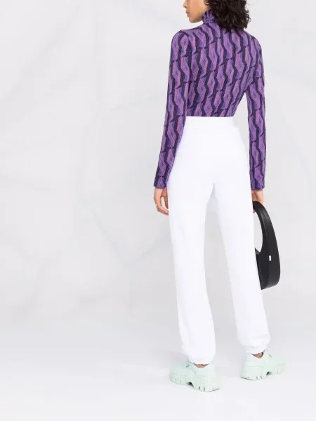 Pantaloni Msgm cu imagine alb