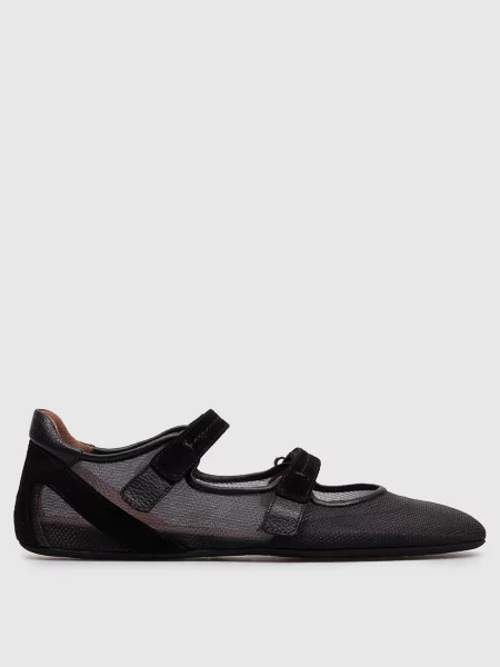 Балетки Premiata на липучках черные