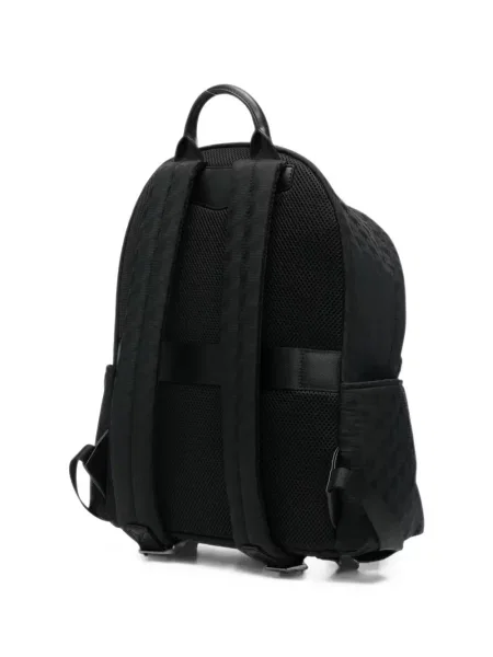 Jacquard ruksak Emporio Armani s autogramom crna